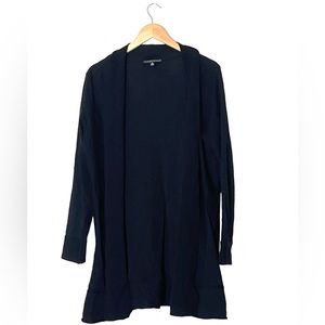 Cyrus | Like new beautiful long open cardigan black throw on sweater siz…